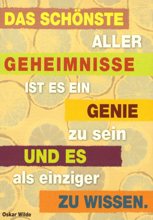 Postkarte mit Spruch: Geniale Botschaft für jeden Anlass