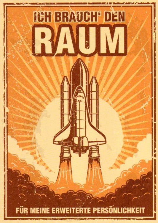 Postkarte mit Spruch: Ich brauche meinen Freiraum - humorvolle Botschaft für jede Gelegenheit