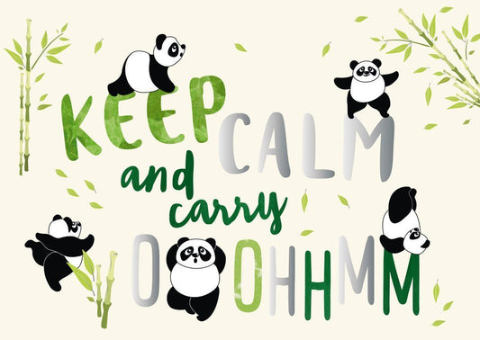 Postkarte mit Spruch: Ruhe bewahren und Oohhmm genießen