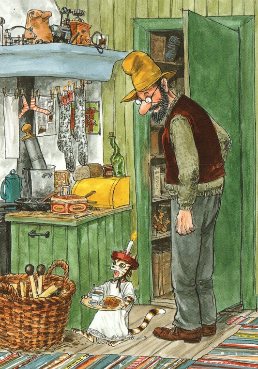 Postkarte Pettersson und Findus