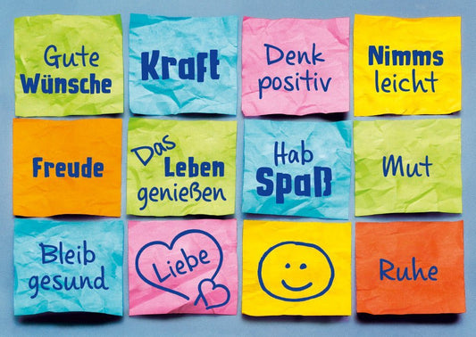 Postkarte Spruch: Positive Gedanken und Kraft für Freude im Alltag