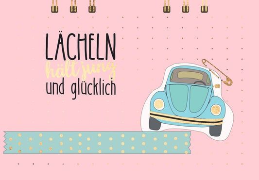 Postkarte - Sprüche: Ein Lächeln für Jugend und Glück