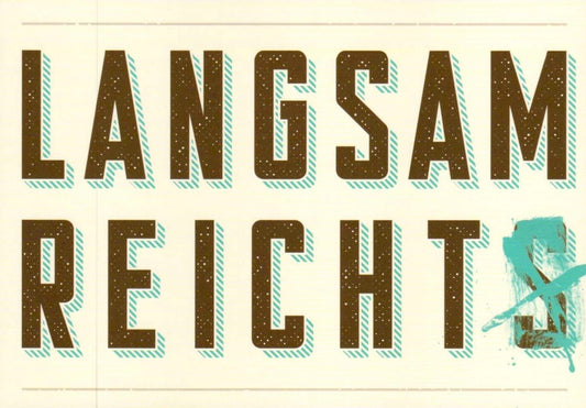 Postkarte Sprüche - Retro Design & Humorvolle Motivationsgrüße, Witzige Deko & Geschenk, Vintage Kalligrafie Textbotschaft, Kommunikative Papierware