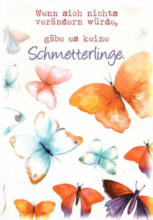 Postkarte Sprüche: Veränderung beginnt bei dir - Inspirierende Worte für neue Wege