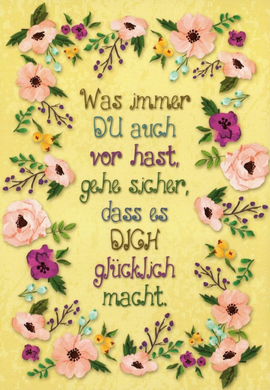 Postkarte Sprüche: Was auch immer du planst, ...