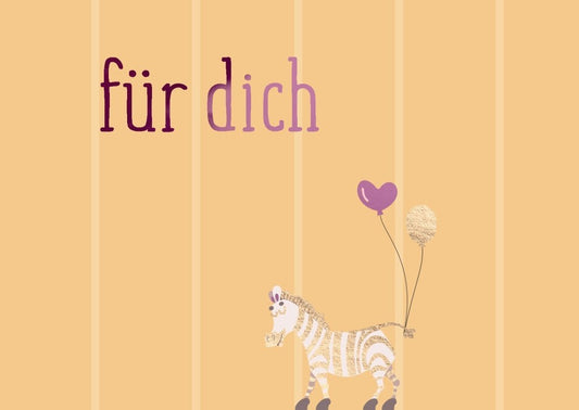 Postkarte Sprüche Zebra - Einzigartiger Gruß für Dich