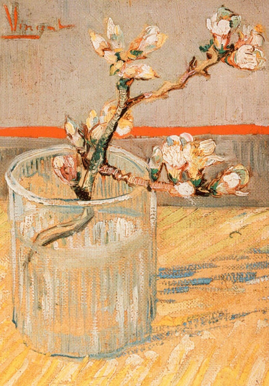Postkarte Van Gogh Mandelbaumzweig - Blanko Vintage Kunstkarte, Impressionismus Dekoration, Perfekt für Sammler & Kunstliebhaber