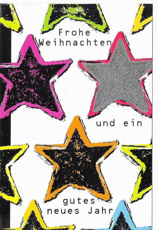 Premium Geschäftliche Weihnachtskarte mit edlen Sternen verziert