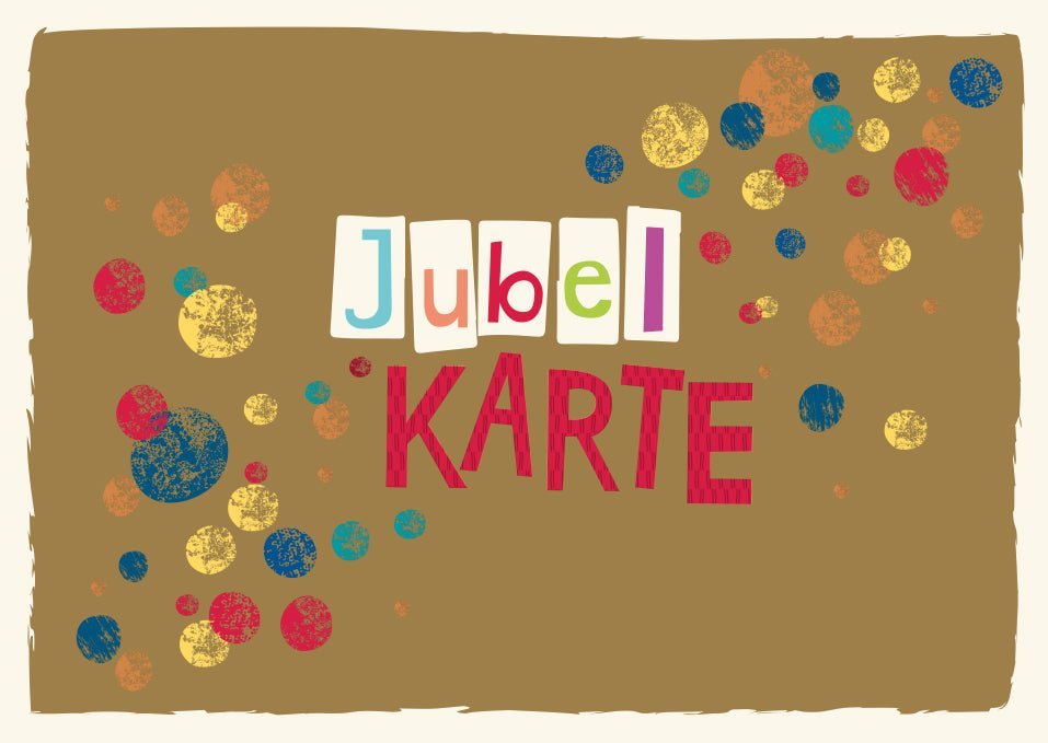 Prüfungsglückwunschkarte: Fröhliches Design mit bunten Kreisen für Schüler und Studenten