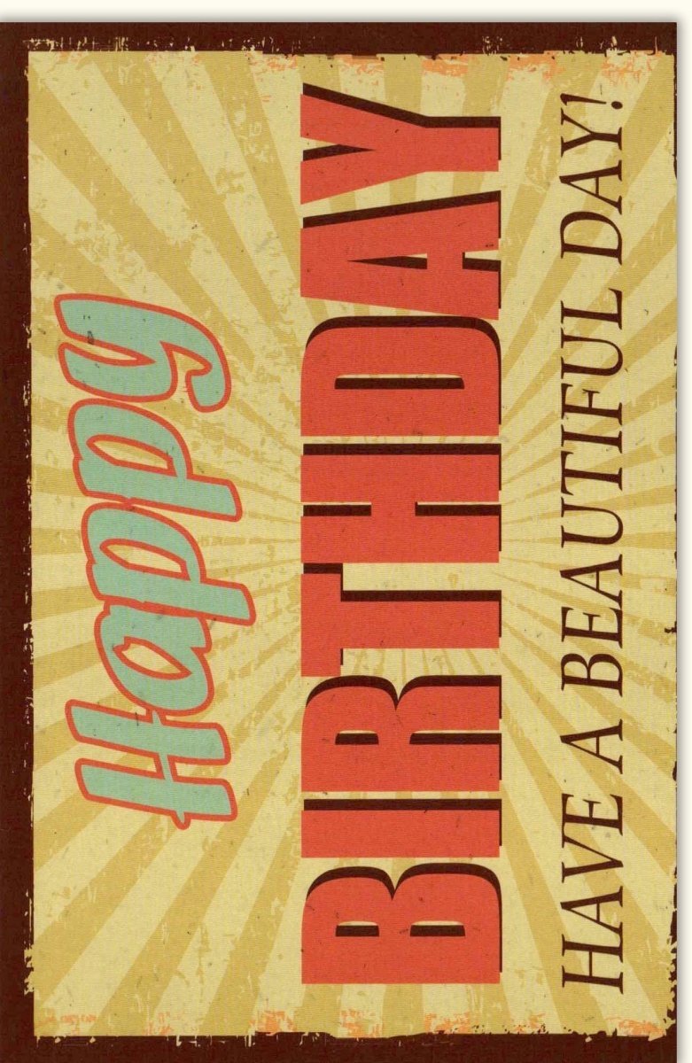 Retro Geburtstagskarte: Nostalgischer Charme, Kreatives Geschenk & Dekoration im Vintage - Stil