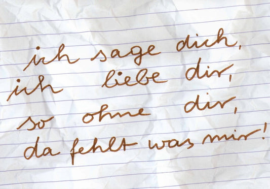 Romantische Liebespostkarte – Handgeschriebene Kalligrafie für gefühlvolle Botschaften und Zuneigungsgeschenke