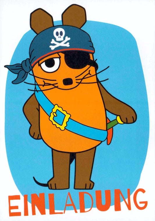 schöne Maus - Postkarte Einladung