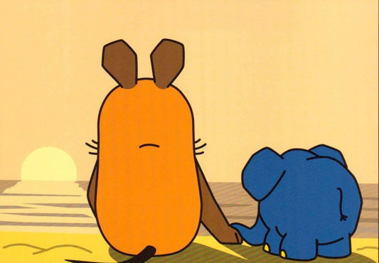 schöne Maus - Postkarte Freunde