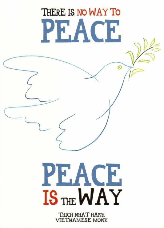 Spirituelle Postkarte: Der Weg zum Frieden – Inspirierende Botschaft für innere Ruhe und Harmonie