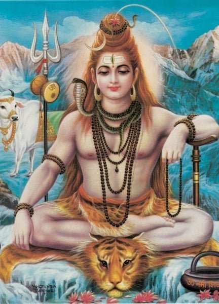 Spirituelle Postkarte Shiva - Indische Gottheit für Meditation & Yoga, Symbol des Friedens