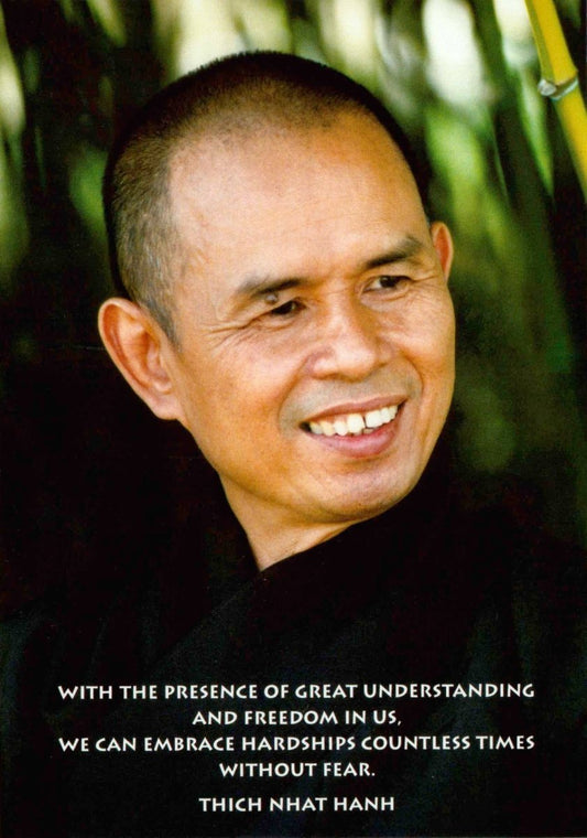 Spirituelle Postkarte - Zen Weisheit & Ruhe, Thich Nhat Hanh Zitat, Inspirierende Achtsamkeit