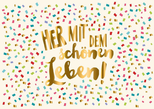 Spruchkarte für schöne Momente – Hochwertige Folienprägung für ein schönes Leben