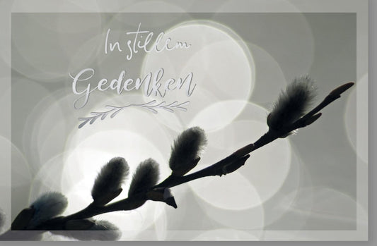 Trauerkarte Beileid & Anteilnahme - Elegantes Pusteblumen - Design, Einfühlsam und Würdevoll im Schwarz - Weiß Naturstil