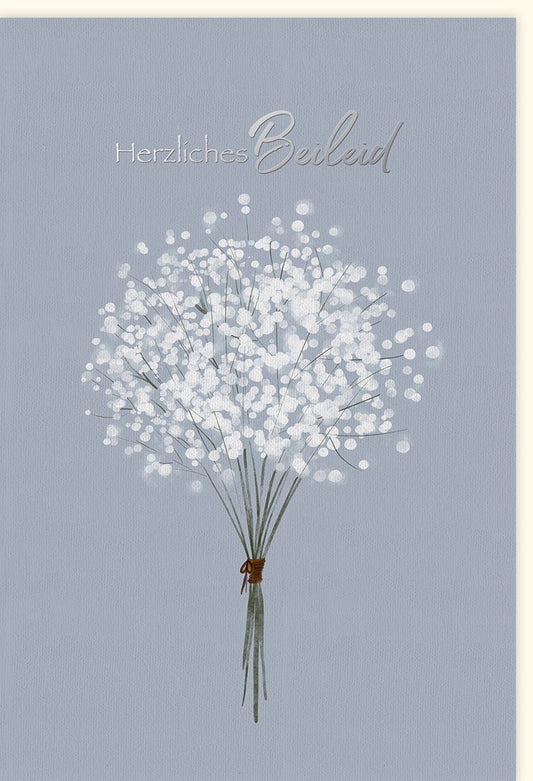 Trauerkarte Beileid - Pusteblumen - Motiv für Mitgefühl & Trost, Stilvoller Abschied mit einfühlsamem Trauerspruch
