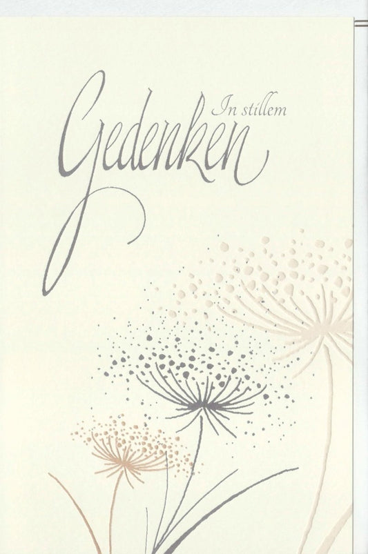 Trauerkarte – Einfühlsame Kondolenz mit Pusteblume, Stilvolle Anteilnahme und Geschmackvolles Gedenken für Beerdigungen