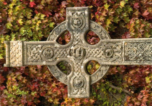 Trauerkarte: Elegantes Celtic Cross Design - Blanko für Ihre persönlichen Worte
