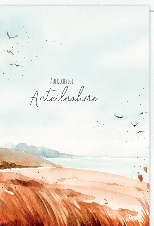 Trauerkarte - Sternenhimmel & Meeresblick: Naturmotiv für Abschied und Gedenken, Skorpion Art Design