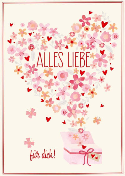 Valentinstagskarte: Herzensgrüße zum Tag der Liebe - Alles Gute für den Valentinstag
