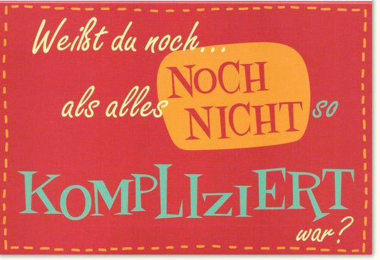 Vintage Grußkarte: Humorvoller Spruch im Retro Design - Perfektes Geschenk für Freunde & besondere Anlässe