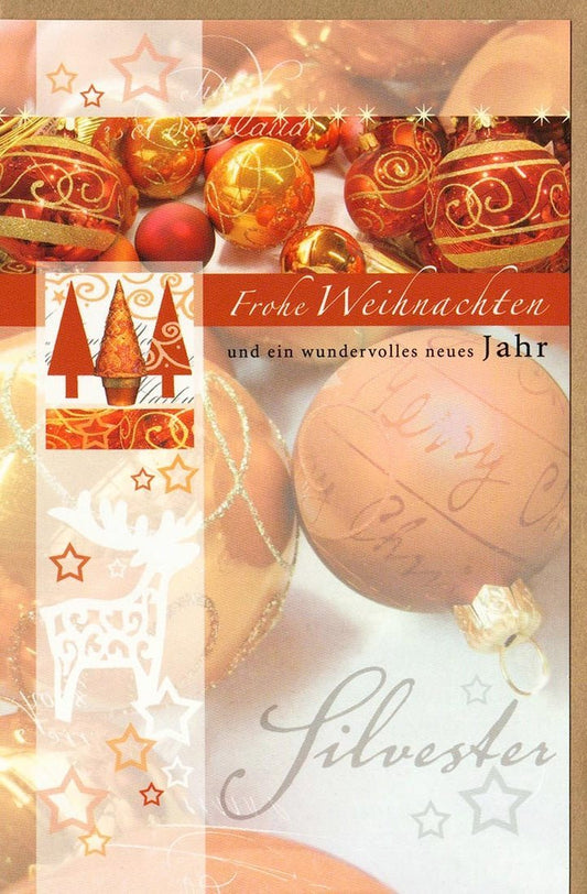 Weihnachtsgrußkarte: Besinnliche Grüße und ein fantastisches neues Jahr wünschen