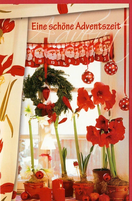 Weihnachtsgrußkarte Frohe Adventszeit - Festliche Grüße zur besinnlichen Jahreszeit