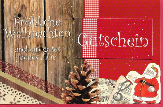 Weihnachtsgrusskarte Gutschein: Besinnliche Grüße zu Weihnachten