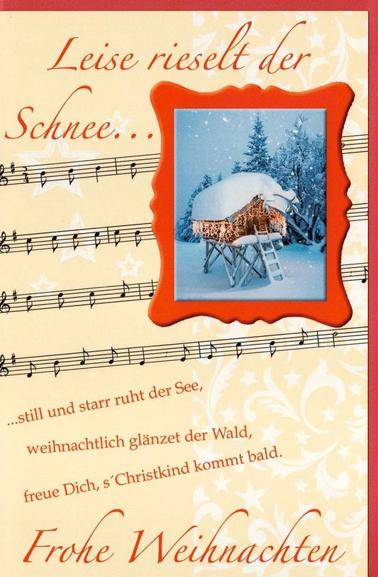 Weihnachtsgrußkarte: Sanft fällt der Schnee - Festliche Grüße zur Winterzeit