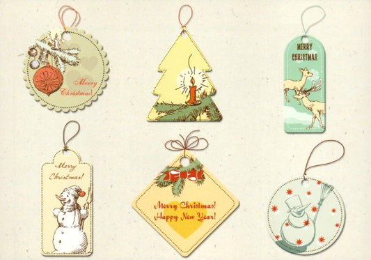 Weihnachtspostkarte: 6 zauberhafte Anhänger für den Weihnachtsbaum