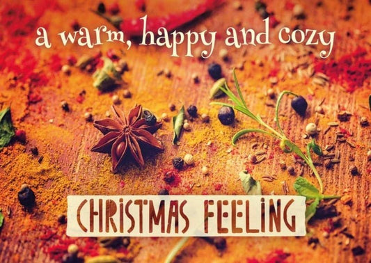 Weihnachtspostkarte: Festliche Grüße mit Christmas Feeling