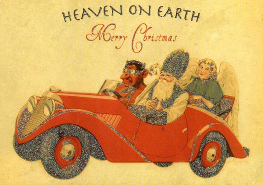 Weihnachtspostkarte Himmlische Grüße - Frohe Weihnachten