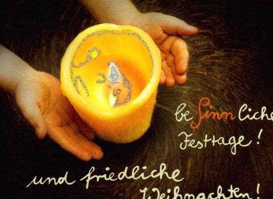 Weihnachtspostkarte: Joschas Handgemalte Grüße für Besinnliche Festtage