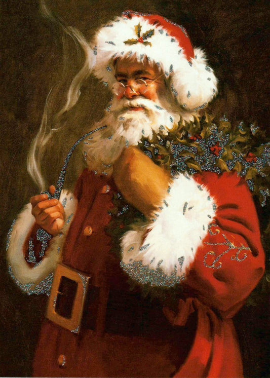 Weihnachtspostkarte Nostalgisches Nikolaus - Motiv für festliche Grüße