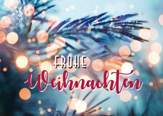 Weihnachtspostkarte Tannennadeln: Besinnliche Grüße zu Weihnachten II