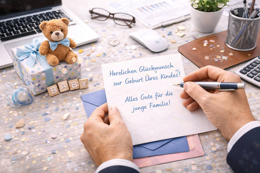 Geschäftliche Glückwünsche zur Geburt