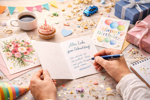 Geburtstagskarte schreiben: Aufbau, Mustertexte & Tipps für persönliche Glückwünsche