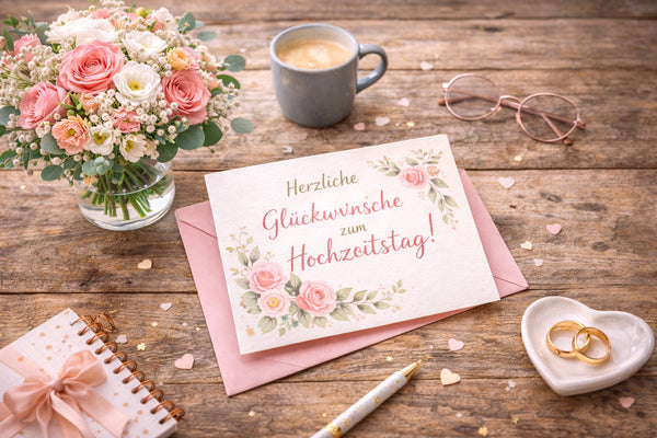 Glückwünsche zum Hochzeitstag