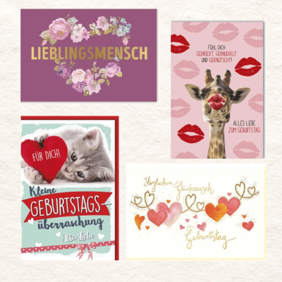 Geburtstagskarten für Partner