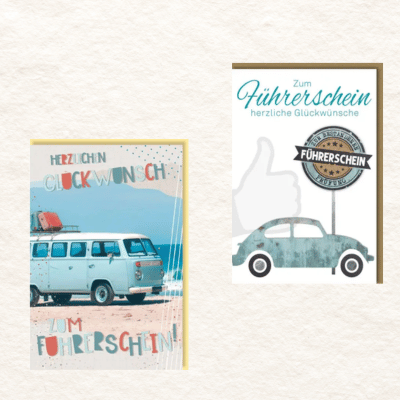 Glückwunschkarten zum Führerschein