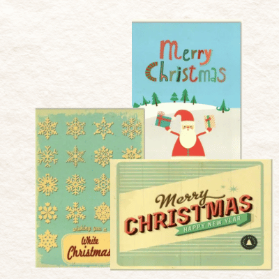 Weihnachtskarten retro
