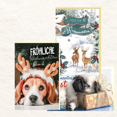 Weihnachtskarten Tiere