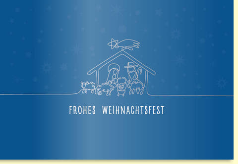 Weihnachtskarten-Set "Edle Festgrüße" - 6 hochwertige Doppelkarten mit festlichen Designs und Umschlägen