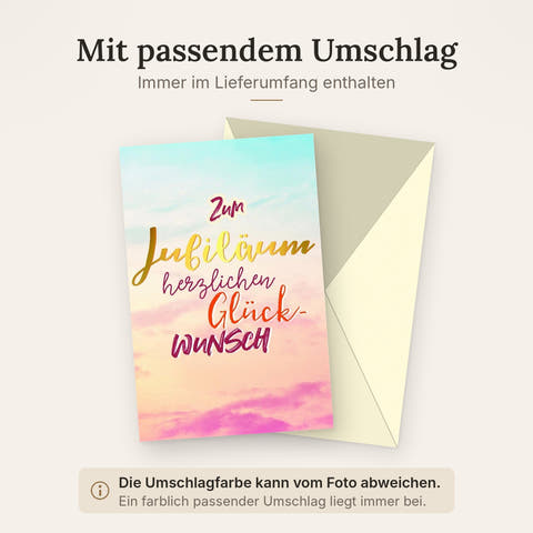 Doppelkarte mit farblich passendem Umschlag