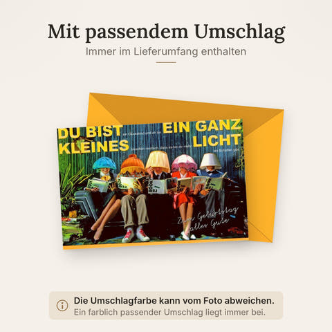 Doppelkarte mit farblich passendem Umschlag