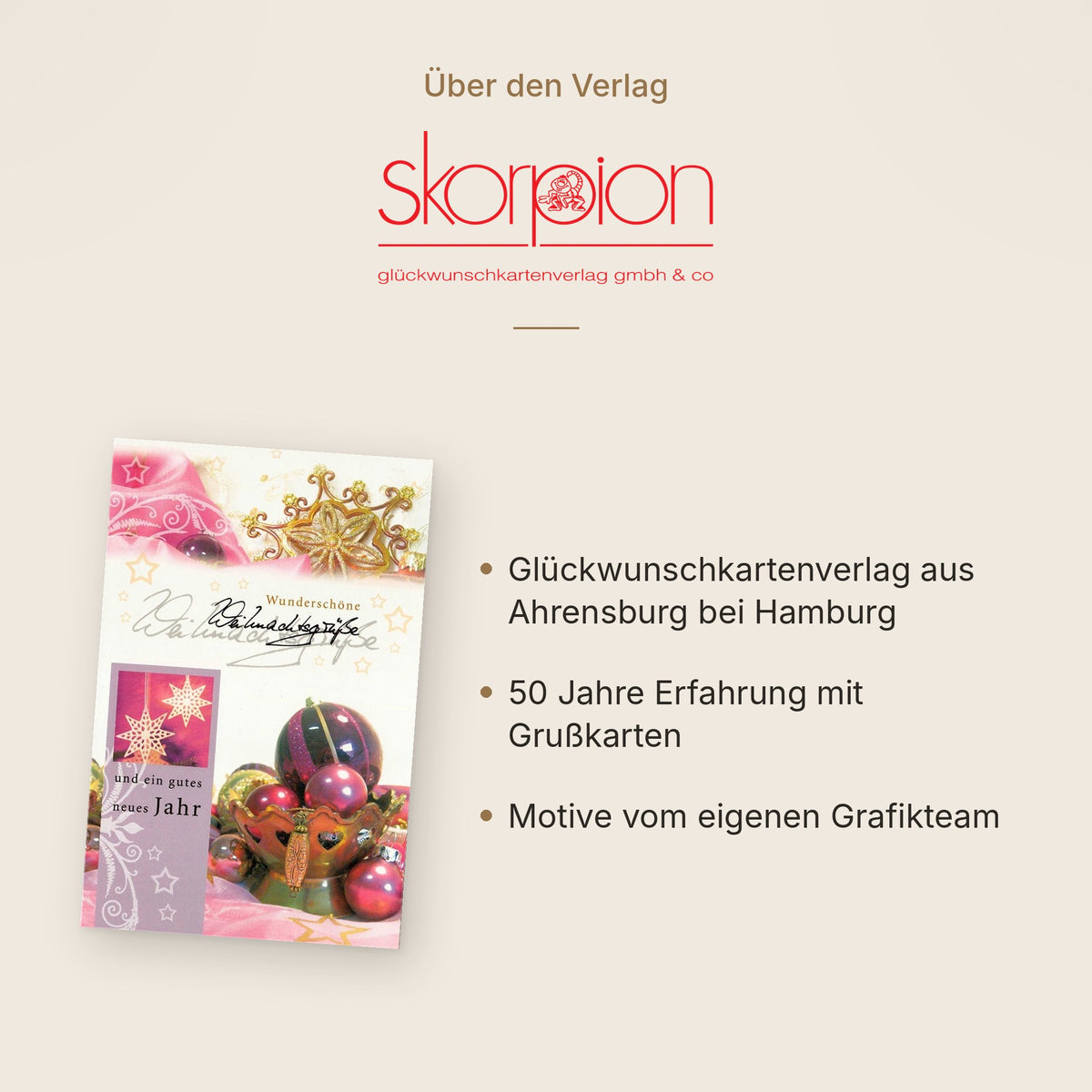 Über den Skorpion Glückwunschkartenverlag