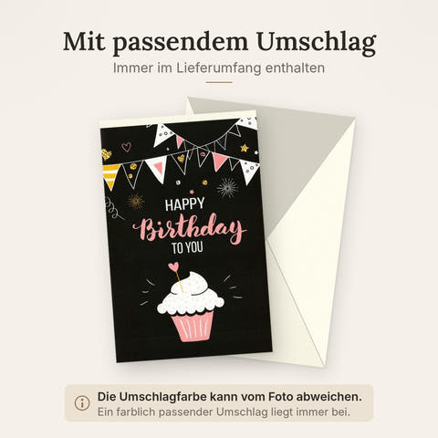 Doppelkarte mit farblich passendem Umschlag
